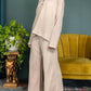 Bucketlist - Solid Blushed Knit Oversize Henley Top