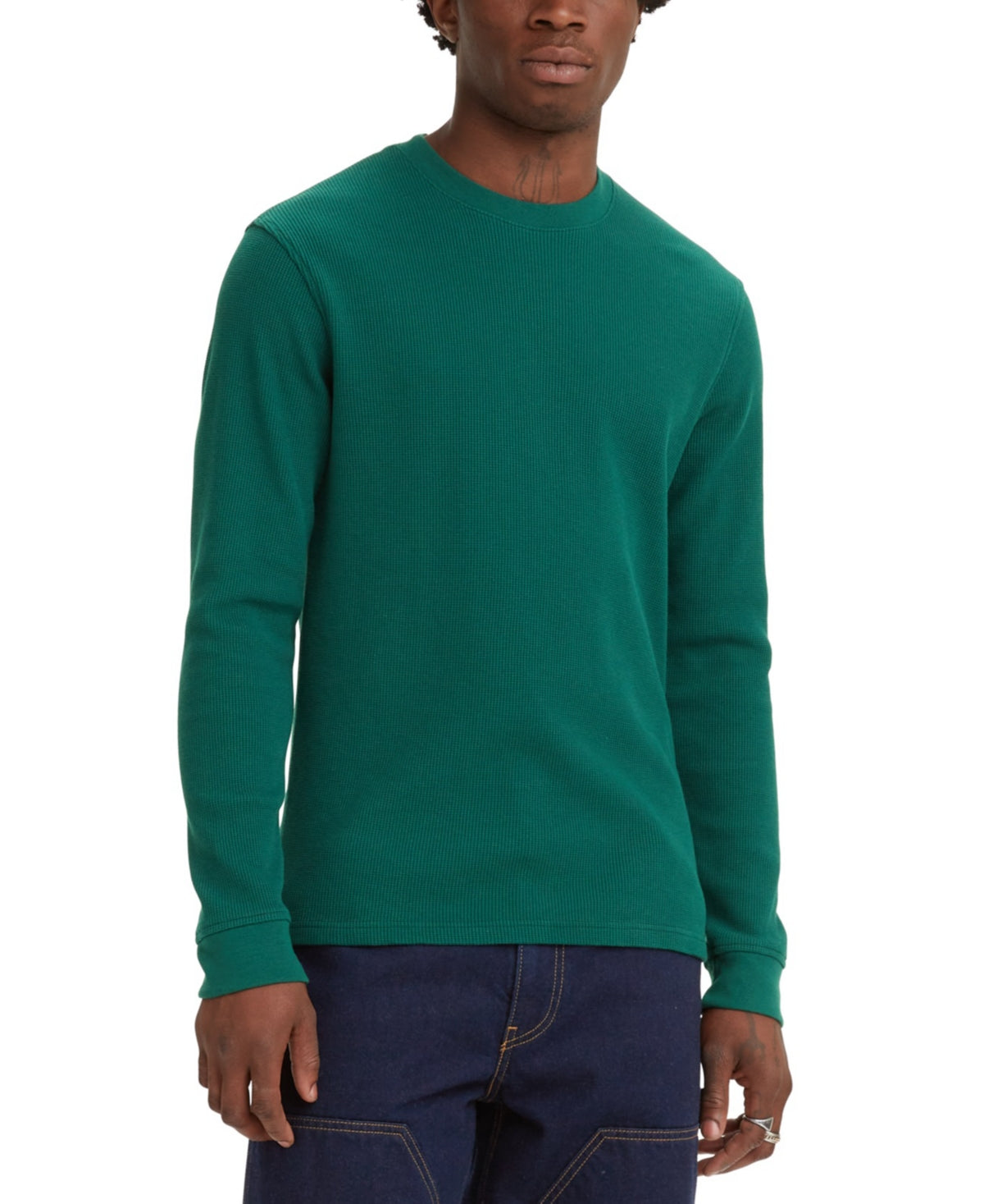 Men's Waffle Knit Thermal Long Sleeve T-Shirt