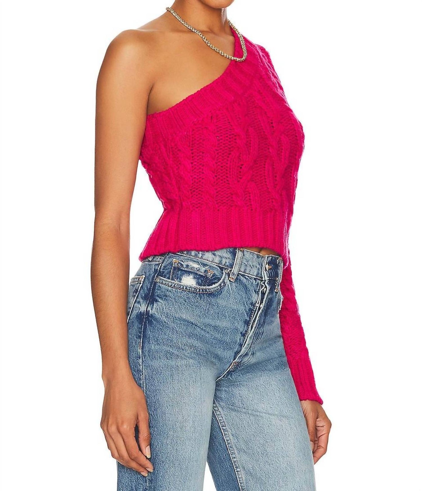 For Love & Lemons - QUINN ONE SHOULDER SWEATER