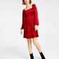 bar-iii-womens-velvet-mini-fit-flare-dress