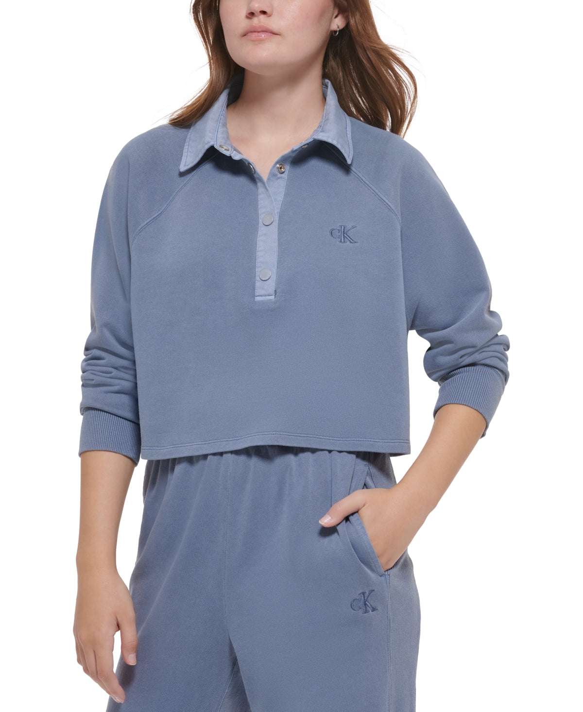 Calvin Klein Jeans Women's Cotton Polo Sweatshirt
