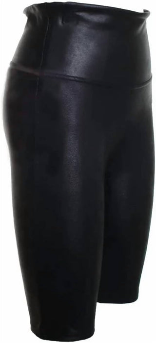 Spanx - Shorts de ciclismo femininos de couro sintético
