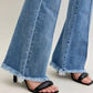 Judy Blue - High Waist Flare Fray Hem Jeans