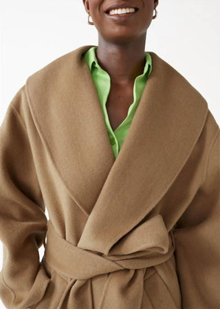 &amp; Outras Histórias - Casaco de lã com gola xale grande