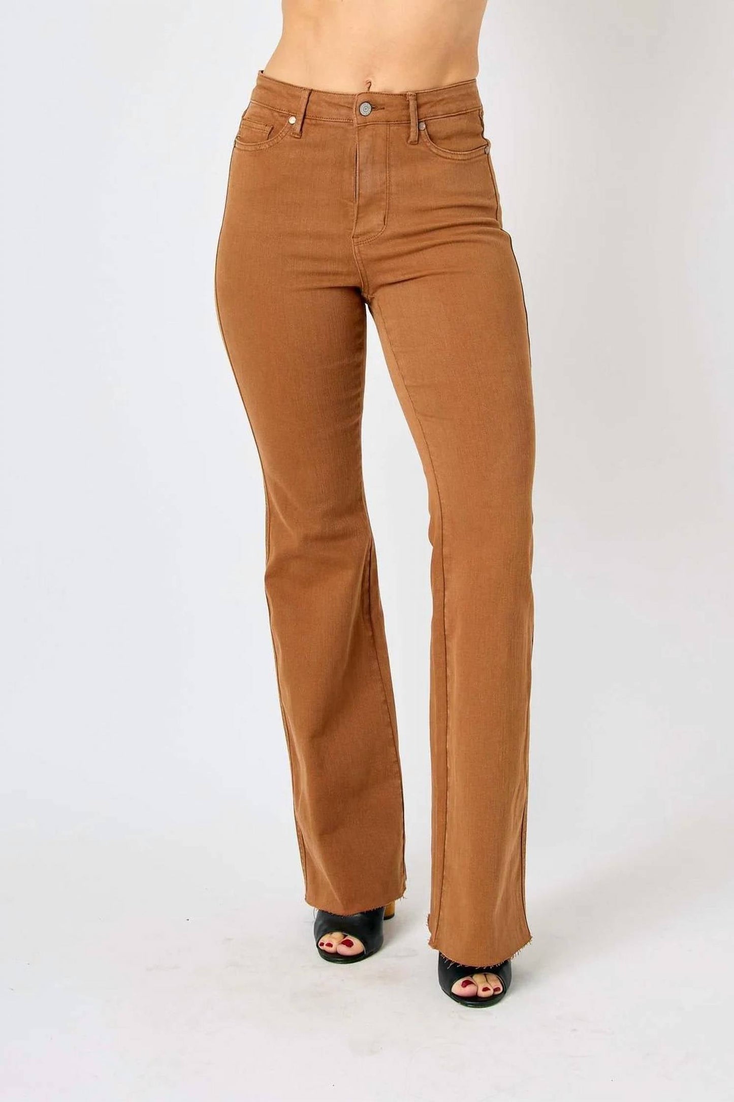 Judy Blue - High Waist Tummy Control Garment Dyed Flare Jeans