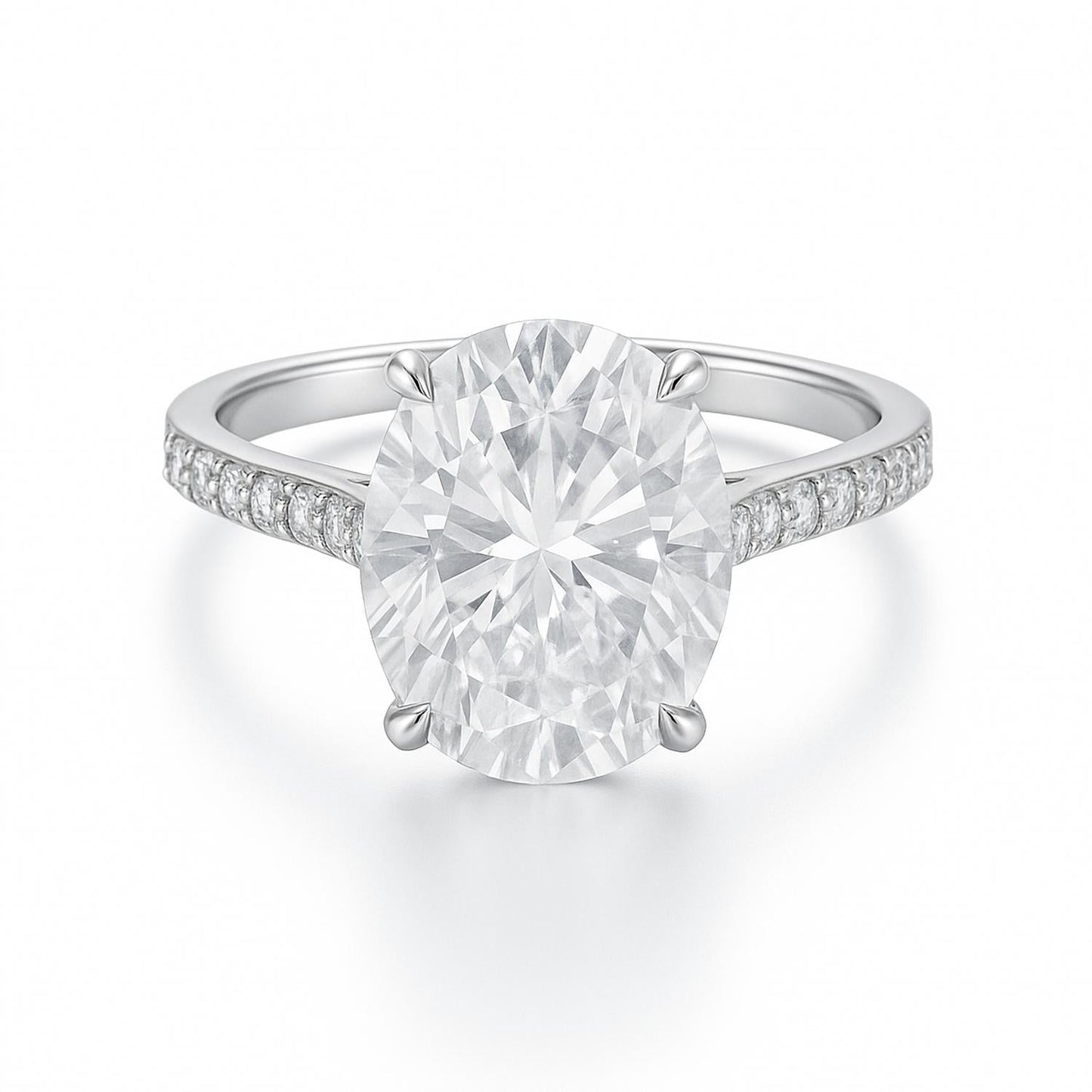 Allyanna Gifts - Women's Oval Pave Moissanite Ring