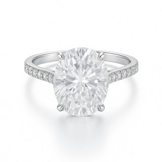 Allyanna Gifts - Women's Oval Pave Moissanite Ring