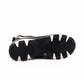 All Black - Women's Stripey Sock Bootie