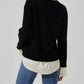 Astr - Jianna Mixed Media Layered Sweater