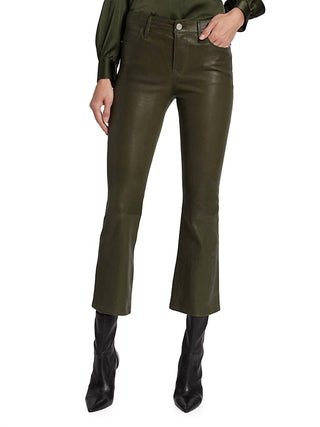 Moldura - Calça Cropped Mini Bota Couro