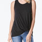 Emma'S Closet - Tie Knot Front Racerback Tank Top