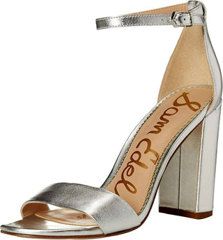 Sam Edelman - Sandália feminina Yaro com tira no tornozelo e bico aberto e salto bloco
