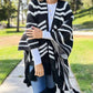 Amoli - Western Textured Pattern With Chunky Tassel Cardigan