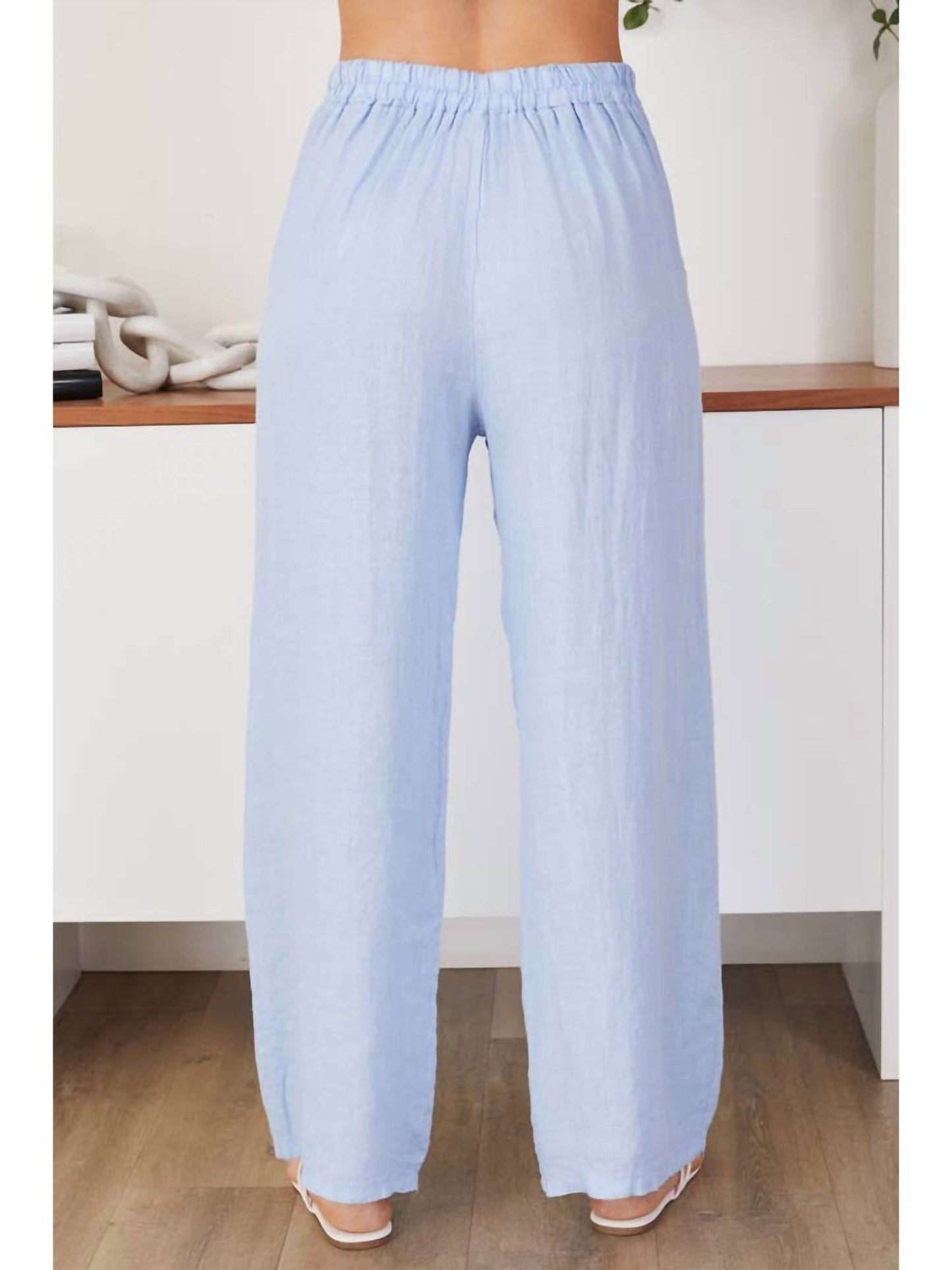 Milio Milano - Linen smocked waist palazzo pant