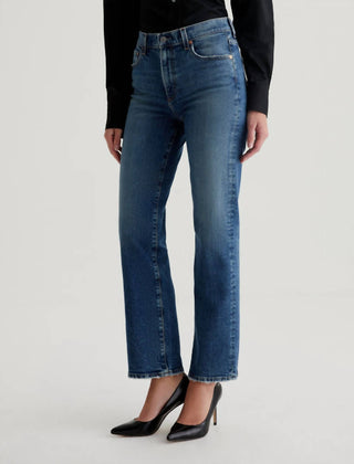 Ag Jeans - Calça jeans reta de cintura média Brinley
