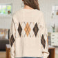 Adora - Diamond Pattern Cable Knit Sweater