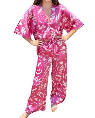 Elan - Calça Zade Cintura Alta Estampada