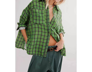 Free People - Cardiff Plaid Top