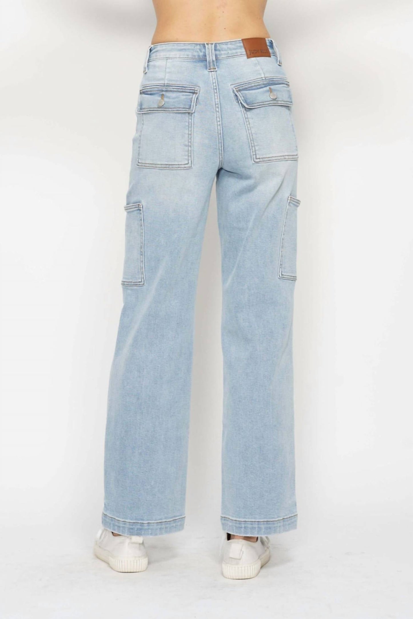 Judy Blue - High Waist Cargo Wide Leg Denim Jeans
