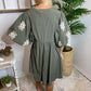 Entro - Embroidered V-neck Dress