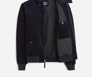 J.Crew - Jaqueta Harrington em veludo cotelê de algodão