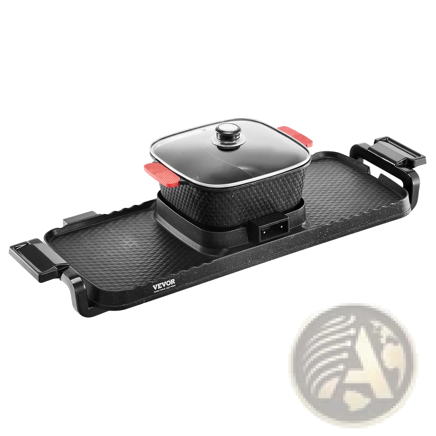 2300w Hot Pot Grill 2-in-1 Electric Bbq Pan 3.25l