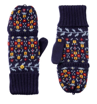 Isotoner - Women's Recycled Knit Fairisle Flip Mitten
