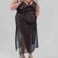 Isayes - Sheer Long Nightwear Gown - Plus