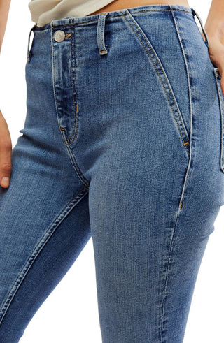 Free People - Calça Jeans Bootcut com Fenda Level Up