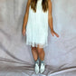 Fore - Fringe Low Back Halter Dress