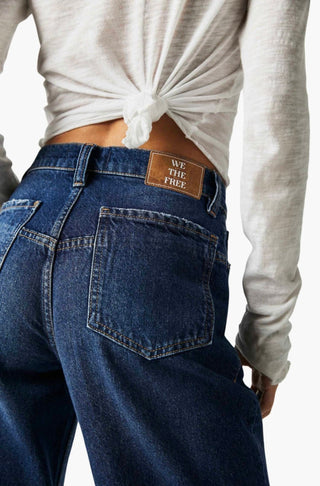 Free People - Calça jeans larga de cintura alta Tinsley