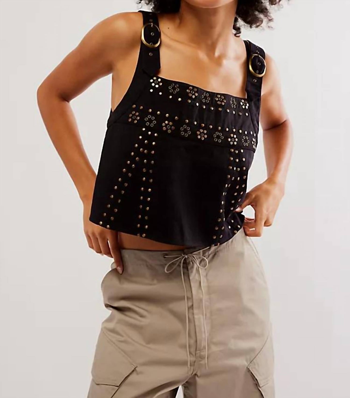 Free People - Rikki Studded Crop Tank