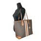Michael Kors - Women's Eva Stripe Travel Tote Bag Plus Pouch