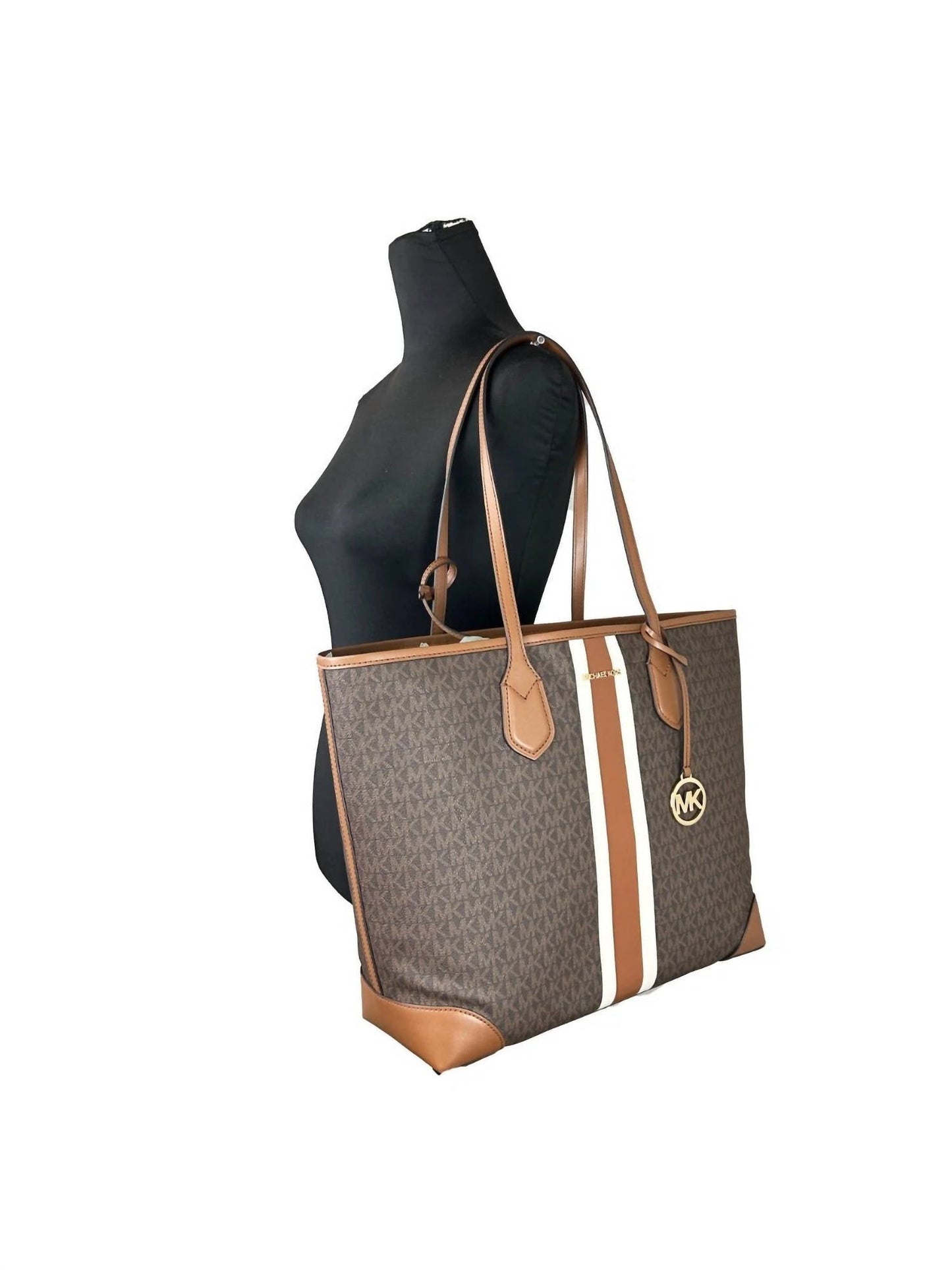 Michael Kors - Women's Eva Stripe Travel Tote Bag Plus Pouch