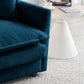 2-Piece Living Room Sofa Set in Blue Chenille