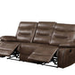 Aashi Leather Gel Match Recliner Sofa - Brown
