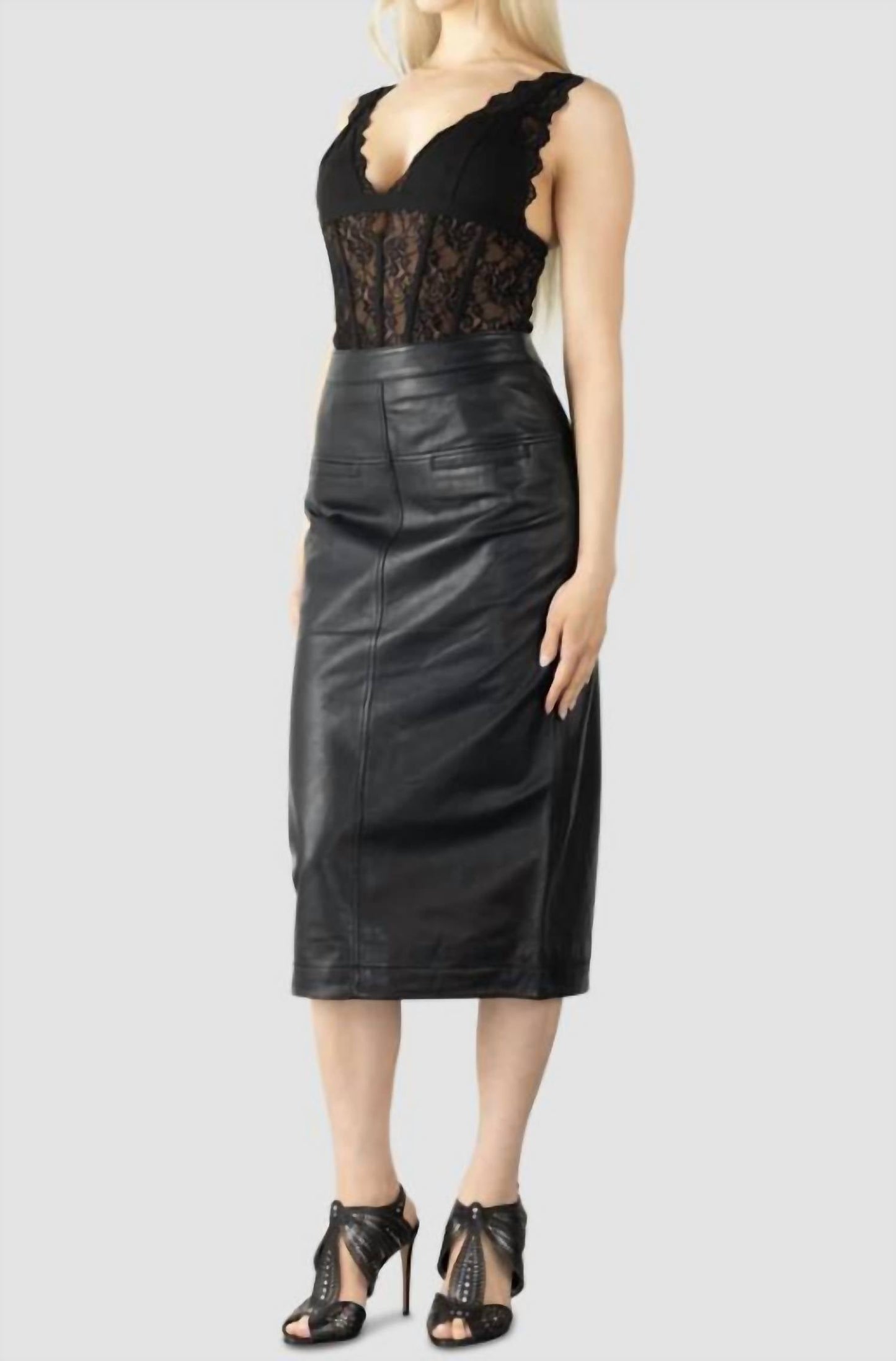 Cami Nyc - Inaya Genuine Leather Skirt