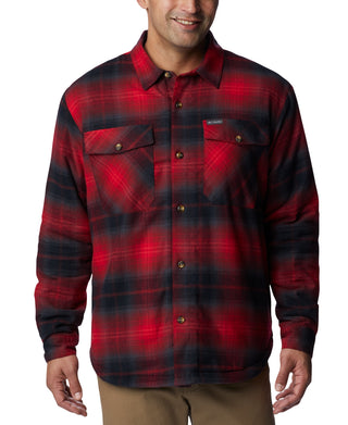 Columbia Men's Plaid Sherpa Lined Shirt Jacket