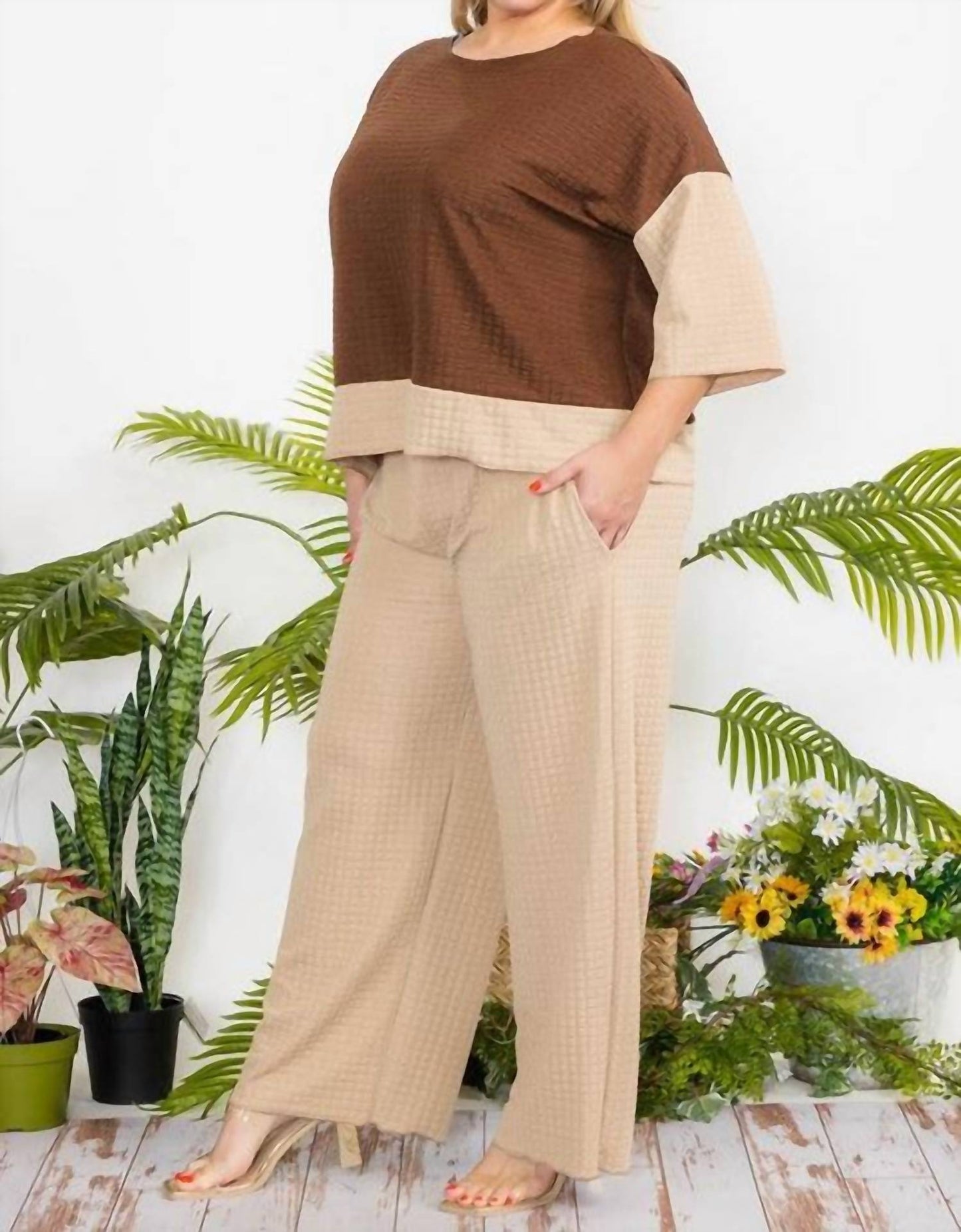 Karen T Design - Cozy Textured Two-piece Set