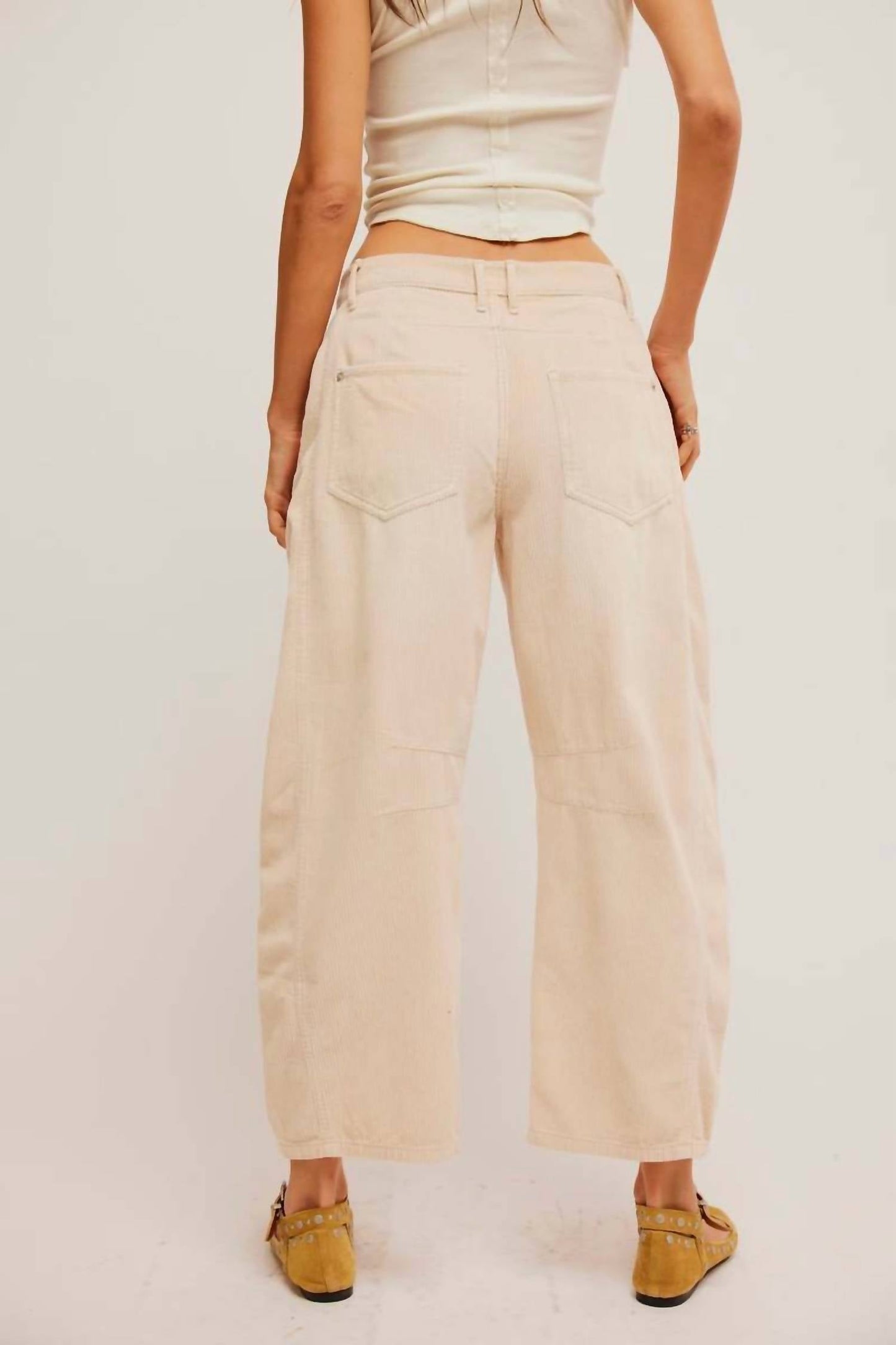 Free People - Good Luck Mid-rise Cord Barrel Jeans