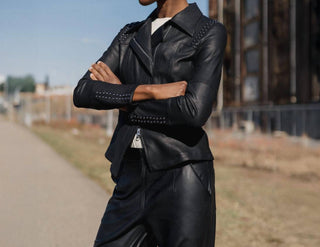 Clara Sun Woo - Liquid Leather™ Studded Jacket