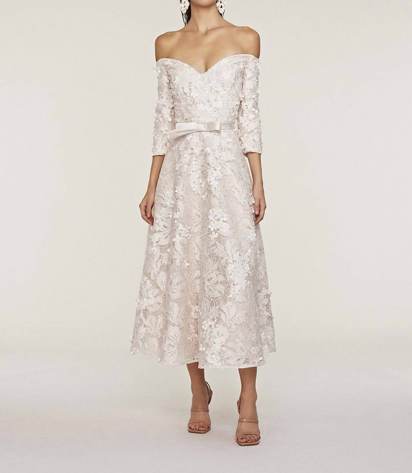Frascara - Off Shoulder Midi Dress