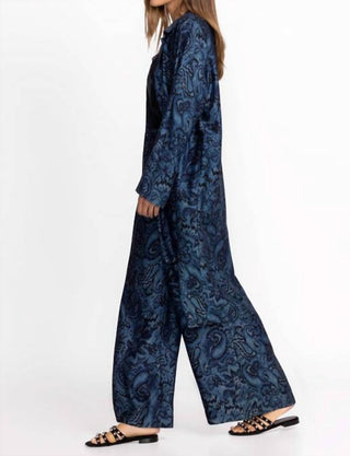 Johnny Was - CALÇA COM PLISSA DE PERNA LARGA