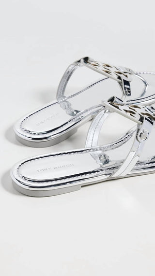 Tory Burch - Sandálias femininas com logotipo Argento Miller