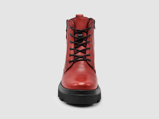 Kcr Group - Botas femininas de couro com zíper e forro moderno