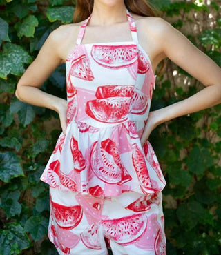 Eva Franco - Conjunto de tiros com halteres de melancia