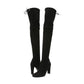 Stuart Weitzman Highland Black Suede Over-the-Knee Boots
