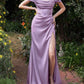 Ladivine - Satin Off The Shoulder Bridesmaids And Prom Dress