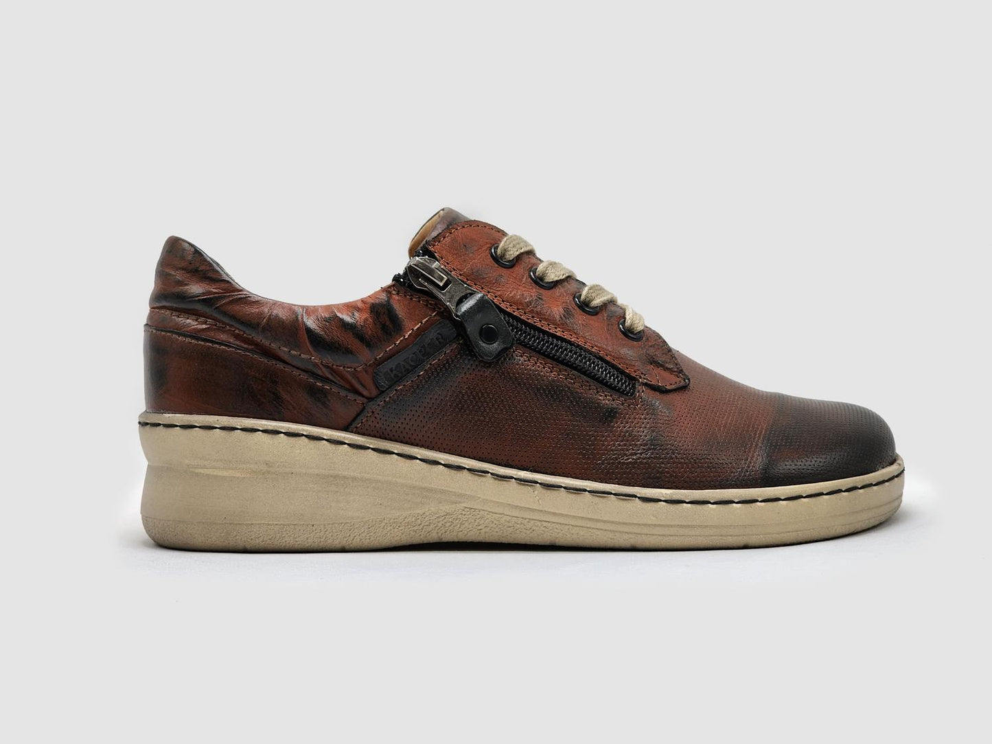 Kcr Group - Women's Dr Wellness Zip-Up Leather Shoes