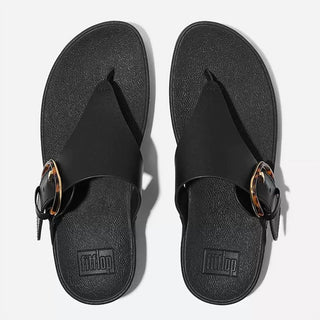 Fitflop - Women Lulu Resin Buckle Leather Toe Post Sandal